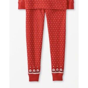 Hanna Andersson Red Fair Isle Holiday Leggings Pajama Bottoms 6-7